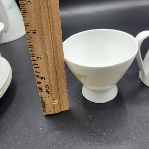 Rosenthal Continental Bunte Blatter Feather Pattern Coffee Pot Set Germany Vtg. - Picture 10 of 12